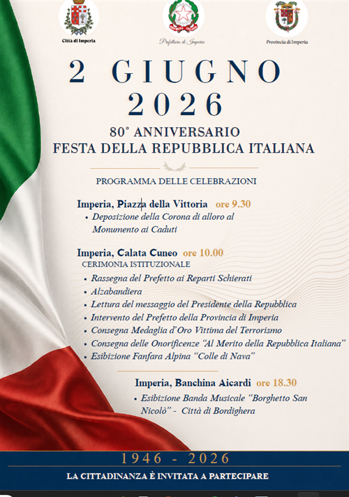 80° Anniversario Festa della Repubblica Italiana